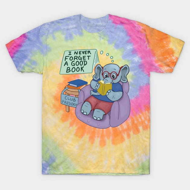 Book Club President Elephant T-Shirt by Character Alley